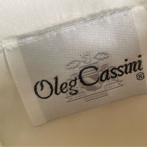 Oleg Cassini Elegant Cream Prom Dress